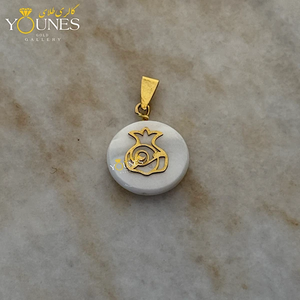 آویز طلا انار صدفی 1.5cm
